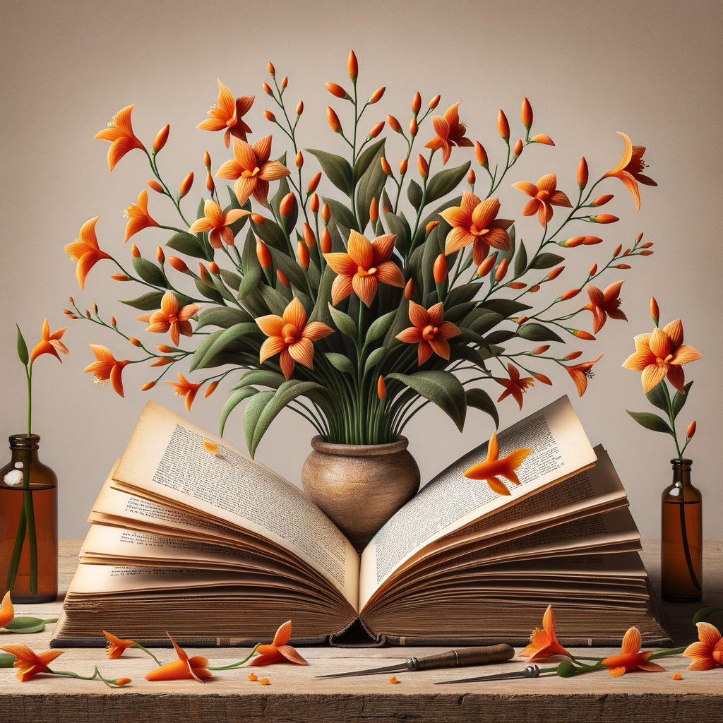 Artistic interpretation of a Goldfish Plant in full bloom, symbolizing the blend of nature and art in Goldfish Plant Poetry, reflecting nature inspired poetry and the essence of art and nature blend in literature.
